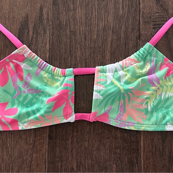Zara Kids Girls Bikini Set Exotic Swimsuit Pink & Green Floral Design 11 12 - Picture 10 of 16